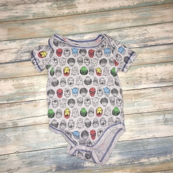 Marvel Other - Marvel Faces Grey Onsie